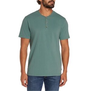 Eddie Bauer Short Sleeve Henley-Green-Size M- NWT